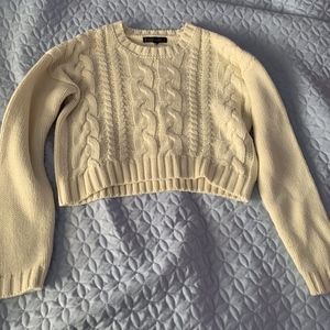 UO Lucca Couture Cream Cropped Sweater